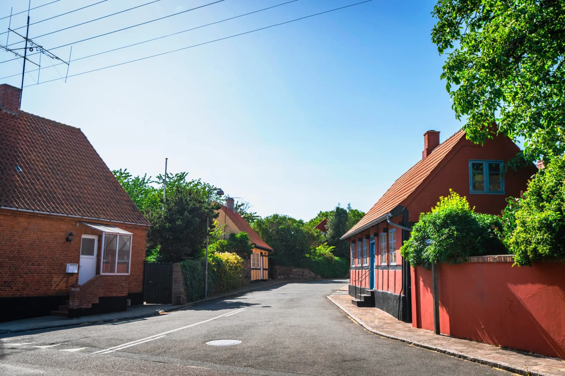 Streets of Denmark with colorful buildings