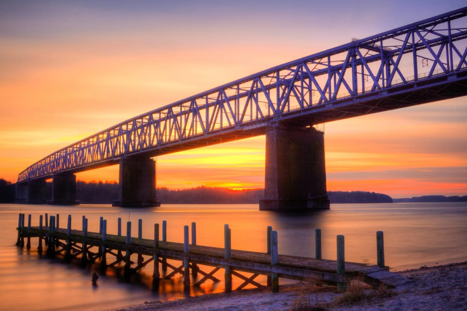 little belt bridge sunset