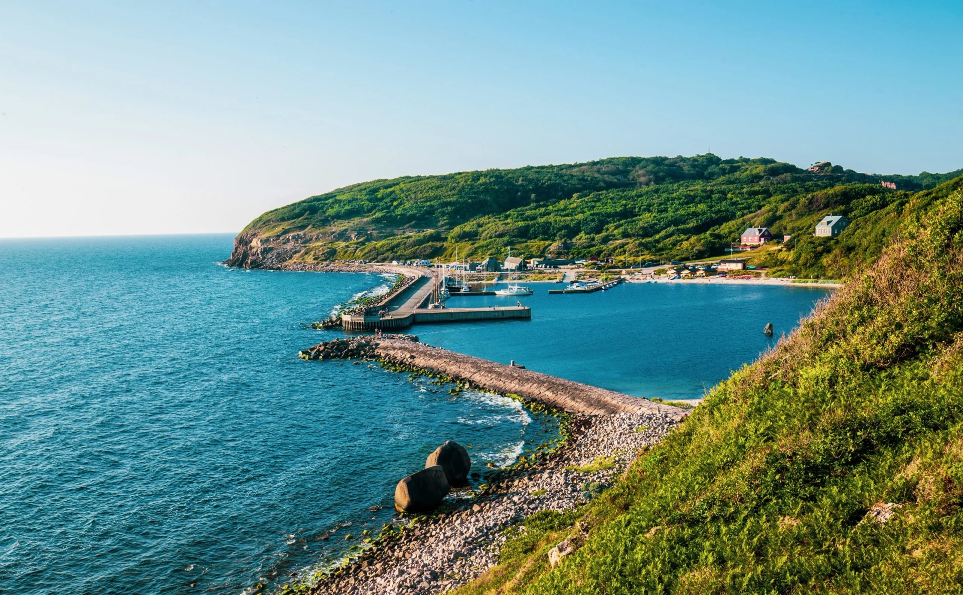 Hamme havn in Bornholm, Denmark