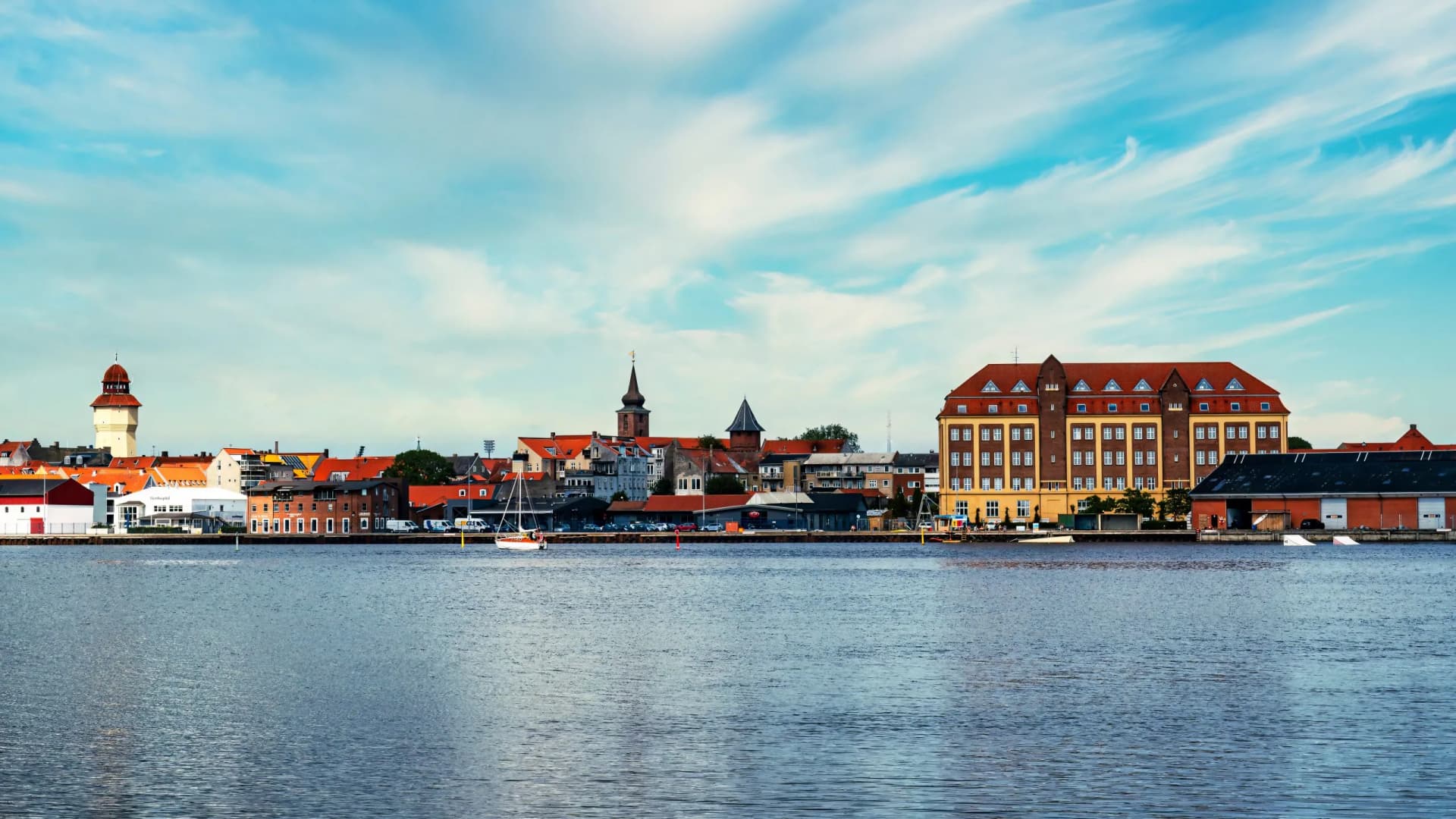 Nykobing Falster Skyline Panorama