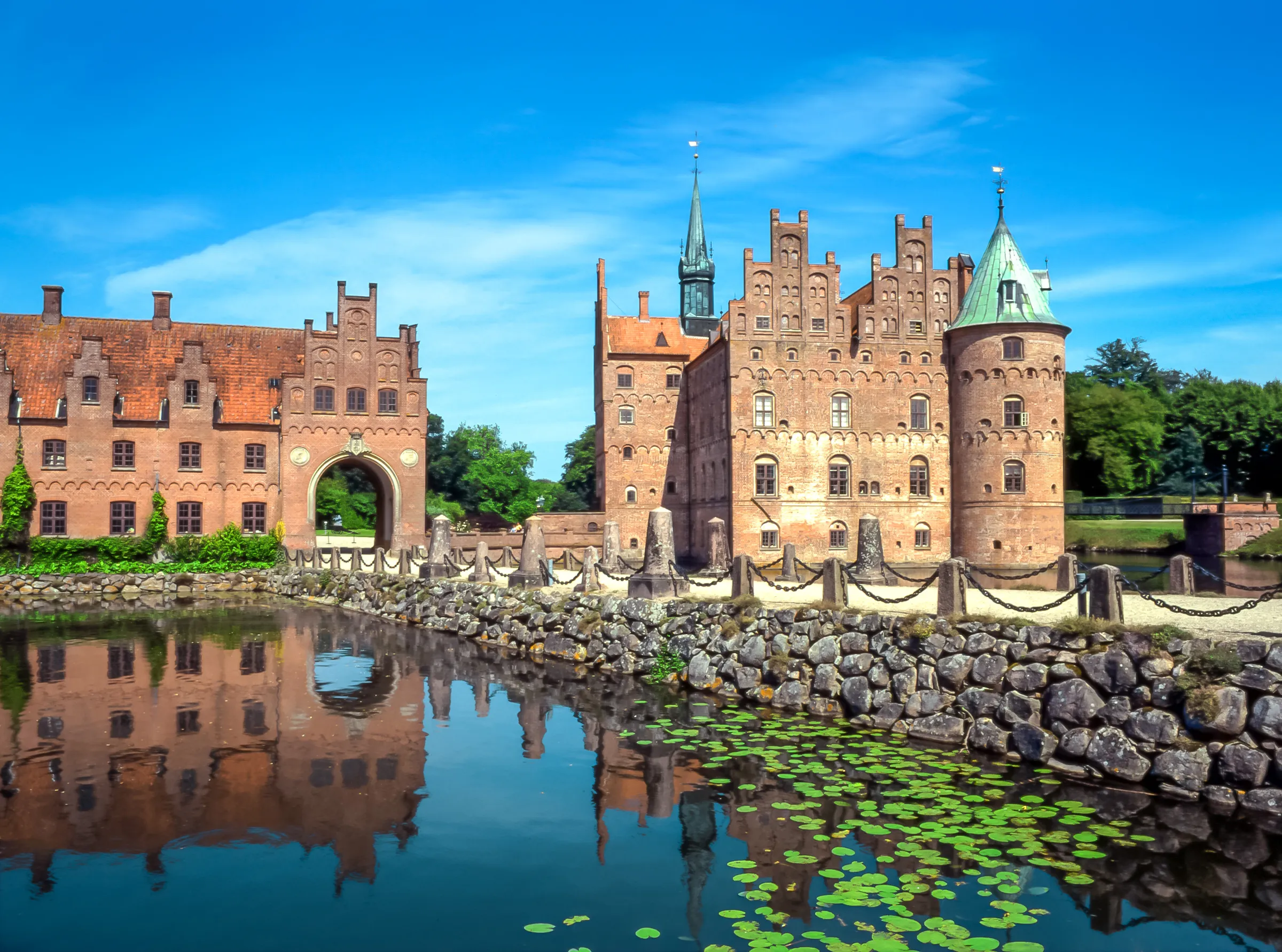 Egeskov Castle on Funen island in Denmark